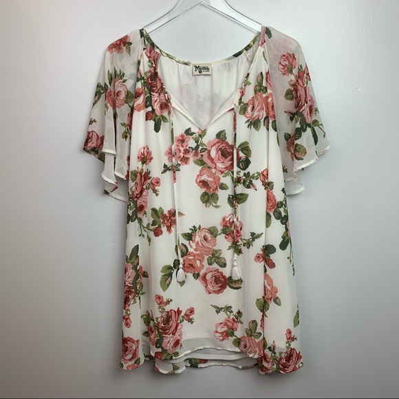 Show Me Your MuMu Tops - Show Me Your MuMu Floral Tunic Top